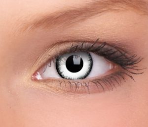 lentilla de fantasia crazy lens lunatic blanca