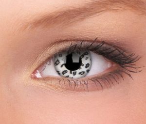 lentilla de fantasia crazy lens white leopard
